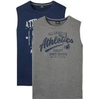 bonprix Shirttop (Packung, 2er) aus Baumwolle, ärmellos, im 2er-Pack, mit sportlichem Print