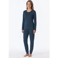Schiesser Schlafanzug Casual Essentials (2 tlg., 2tlg) mit eingefasster, runder Halsausschnitt
