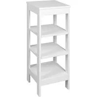 Aqualine Seitenschrank ETIDE Schrank mit Ablagen 36x86x36 cm, weiß matt Aqualine-ET086