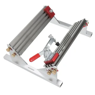 ENJOYWOOD Adjustable Spline Jig for Table Saw & Router Table Silver Aluminum Alloy Material 1/2in-11in Project Size Comp