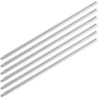 SEBSON Aufbauleuchte LED Lichtleiste 30cm 12V warmweiß 6-tlg, mit Stecker und Schalter