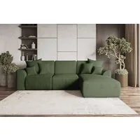 99rooms Ecksofa Gusto, Sofa L-Form, Eckcouch, mit Schlaffunktion, abnehmbaren Rückenkissen, Bezug-Cordstoff POSO