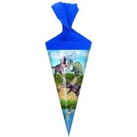 Livepac Office Schultüte Motiv Deko Schultüte / Zuckertüte / Länge: 15cm / rund / "Dinotopia"