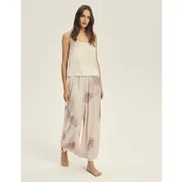 ESOTIQ Pyjama Schlafanzug aus Satin mit Trägern und V-Ausschnitt geblümt Capriccio (2 tlg)