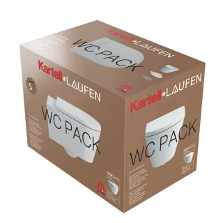 LAUFEN Tiefspül-WC wandhängend Sitz Kartell · LAUFEN Pack 545x370 H8663304000001