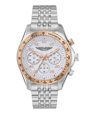 Aston Martin Thrill Sgt W Herren Silberne Uhr MTRS1F504