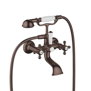 Dornbracht Wannenbatterie für Wandmontage MADISON 25023360 Dark Bronze gebürstet (PVD),25023360-43 25023360-43