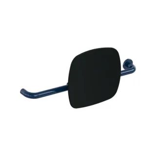Hewi 801 Rückenstütze 801.51.9263R50 Wandabstand 150mm, Ausführung rechts, Lehne tiefschwarz, stahlblau