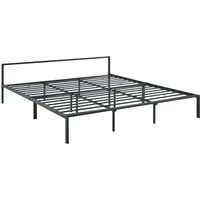 en.casa Metallbett, »Imatra« Bettgestell 180 x 200 cm Stahl Schwarz