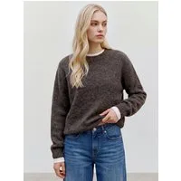 Vero Moda Strickpullover VMNOVAH LS O-NECK PULLOVER GA NOOS Materialmix, regular fit