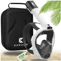 Khroom Schnorchel Schnorchelmaske Erwachsene Tauchermaske Vollgesichtsmaske Schnorcheln (geprüfte CO₂ Sicherheit, Vollgesichtsmaske Tauchmaske), Seaview Pro
