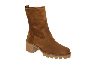 Paul Green 8133-000 Damen Stiefeletten Braun Toffee XL Plateau Blockabsatz Ka...
