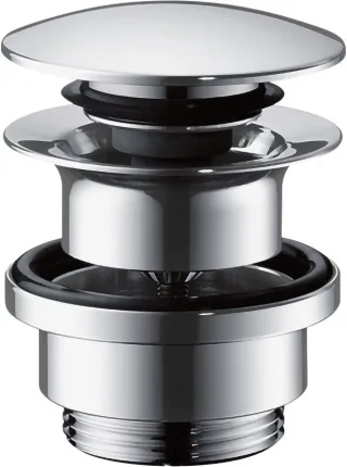 Hansgrohe Ablaufventil Push-Open Axor DN32 chrom mit Überlaufloch, 51300000 51300000
