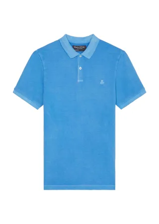 Marc OPolo Casual - Poloshirt piqué aus Bio-Baumwolle blau - Gr. - L