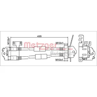 Metzger Bremsschlauch hinten Ford Tourneo Transit 2,2