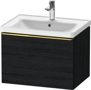 Duravit D-Neo Waschtischunterbau wandhängend Eiche Schwarz Matt 634x452x440 mm - DE4254034160000 DE4254034160000