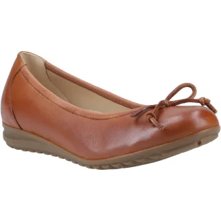 Hush Puppies Lucille Damen Flache Schuhe aus Leder in Tan