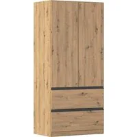 rauch Drehtürenschrank Kleiderschrank Schrank Garderobe COSTA in den Breiten 91/136/181 cm (in 3 Ausstattungen BASIC/CLASSIC/PREMIUM) viel Platz, grifflose Front und Push-to-Open Funktion MADE IN GERMANY