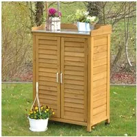 dazikemo Geräteschrank Gartenschrank braun