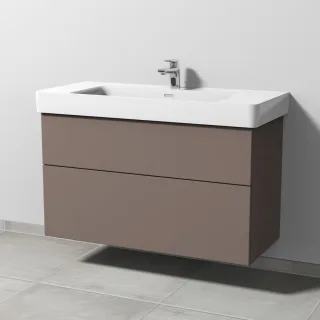 Sanipa 3way Waschtischunterbau zu Laufen Pro S Waschtisch mit 2 Auszügen, Taupe-Matt SP7701T
