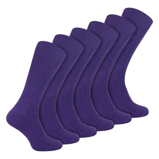 Herren Einfarbige Baumwollreiche Rippensocken