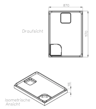 Neuesbad Wannenträger für Kaldewei Superplan SF NEU 120x90x2,5 SD 25764 SF