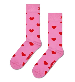 happy socks - Heart Sock Rosa - Gr. - 38