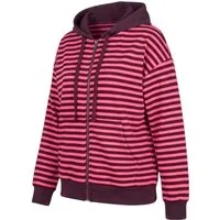 OriginalYou Kapuzensweatjacke Damen Sweatjacke gestreift Freizeitjacke Oversize mit elastischem Bund, leicht und angenehm