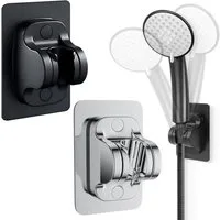 TUWENA Brausegarnitur 2 Stück Duschkopfhalterung Selbstklebende Brausehalterung ohne Bohren, 2 tlg., Handbrause Halter Winkel verstellbar, Duschhalterung Wasserdicht