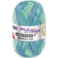 Woolly Hugs Woolly Hugs WELTREKORD Sockenwolle 4-fach 100 g Häkelwolle, 420 m (Offizielles Woolly Hugs Weltrekord-Sockengarn), 100 g