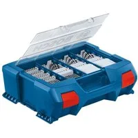 Bosch Professional Bohrer- und Meißelsatz L-Case Pick & Click Werkzeugkoffer 1600A026W3 + 82 tlg. Bit Bohrer Set