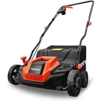 FUXTEC Elektro-Vertikutierer FX-EV320ECO, 32 cm Arbeitsbreite, 1300W Motor, 5-fach Tiefenverstellung (10mm bis -12mm), 40L Fangkorb