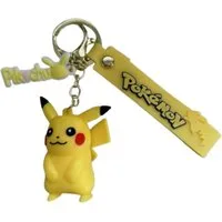 Stelby Schlüsselanhänger Pokemon Schlüsselanhänger Pikachu Gummi 3D, Anime Fanartikel, Strapazierfähiges & flexibles Material für langlebige Nutzung