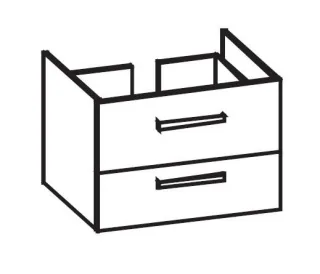 Artiqua 414 Waschtischunterschrank für Avento 415866 Stahlgrau, 414-WU2L-V146-7142-88 414-WU2L-V146-7142-88