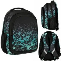 Sarcia.eu Rucksack Schwarzer Jugend Rucksack mit Leopardenmuster 43x35x21 cm, gepolstert