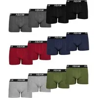ADAM JEANS Boxershorts Herren Boxershorts aus extra weicher 100% Baumwolle Trunks Men Boxer-1 (12-St., 2er Set, 6er Set, 8er Set, 10er Set, 12er Set) Boxershorts Herren Boxer Shorts Männer Unterhosen Trunks Underwear