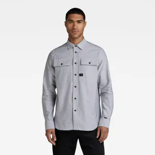 G-Star - CPO Regular Shirt ls correct grey/white oxford - Gr. - S