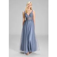 Hey Kyla Abendkleid - Tüllkleid mit Spitzenstickerei und Glitzereffekt Taillierter Schnitt mit fließendem Rockteil