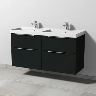 Sanipa 3way Waschtischunterbau zu Villeroy & Boch Avento Waschtisch mit 4 Auszügen, Vulkan-Matt UP6251V