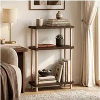 en.casa Standregal, »Nampernu« mit 3 Ebenen 62x40x18 cm Walnussoptik