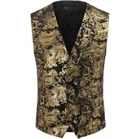 Allthemen Anzugweste Elegante Jacquard Anzugweste für Hochzeit und Party