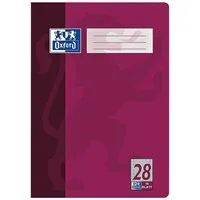 OXFORD Schulheft Schule, A4, kariert (Lineatur 28), Innen-/ Außenrand, ungelocht, 16 Blatt