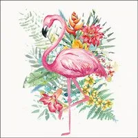 Ambiente Luxury Paper Products Papierserviette, Servietten Papier 33x33cm 3-lagig mit Flamingo Motiv 20 Stück