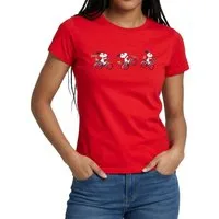 Spreadshirt T-Shirt Peanuts Snoopy Auf Fahrrad Frauen T-Shirt (1-tlg)