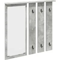 vidaXL Regal Wandmontierter Kleiderständer Betongrau 84 x 10 x 80 cm, 1-tlg.