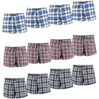 ADAM JEANS Webboxer Gewebte Boxershorts American Unterhosen Herren Boxershorts Kariert (12-St., 3er Set, 6er Set, 12er Set) Web Boxershorts Herren lockere Boxershorts Herren weit Männer Boxer