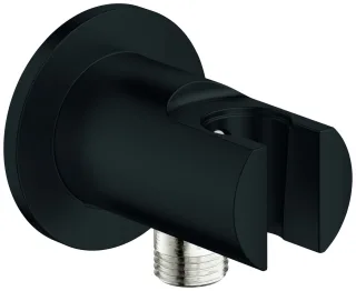 GROHE Wandanschlussbogen Tempesta 28628_1 mit Brausehalter matt black, 286282431 286282431
