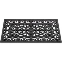 matches21 HOME & HOBBY Fußmatte Fussabtreter Gusseisen-Optik floral als Outdoor Gummi-Matte, rechteckig, Höhe: 12 mm, Wetterfeste 40x60 cm Aussen-Bereich Türmatte als Schmutzfangmatte