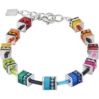 COEUR DE LION Armband Schmuck Edelstahl Classic Polaris Classic Pastel Würfelkette, Made in Germany - mit Polaris, Strassstein