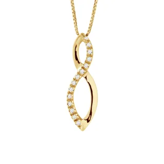 DIADEMA - Halskette mit Diamanten - Gelbgold